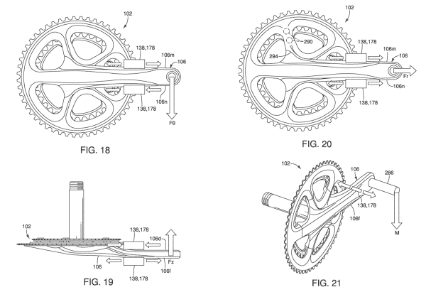 Shimano powermeter crankset patents filed