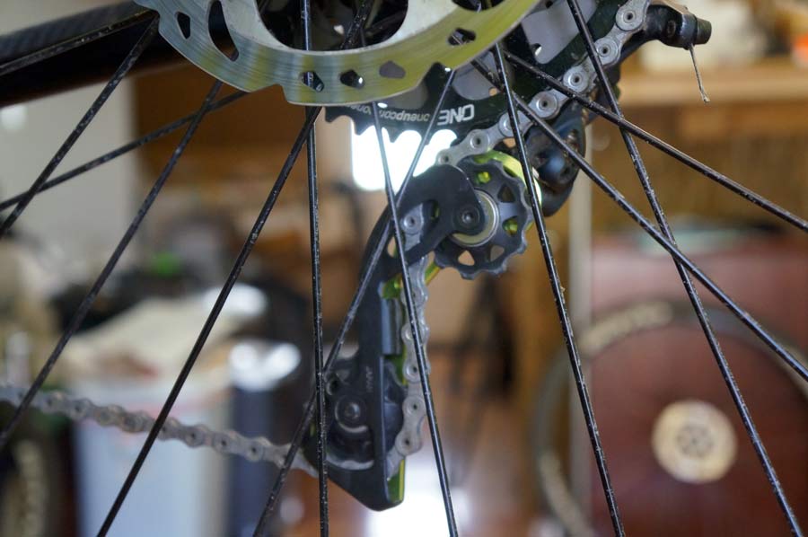 OneUp Components RAD Cage replacement Shimano derailleur cage to offset pulley for oversized rear cogs