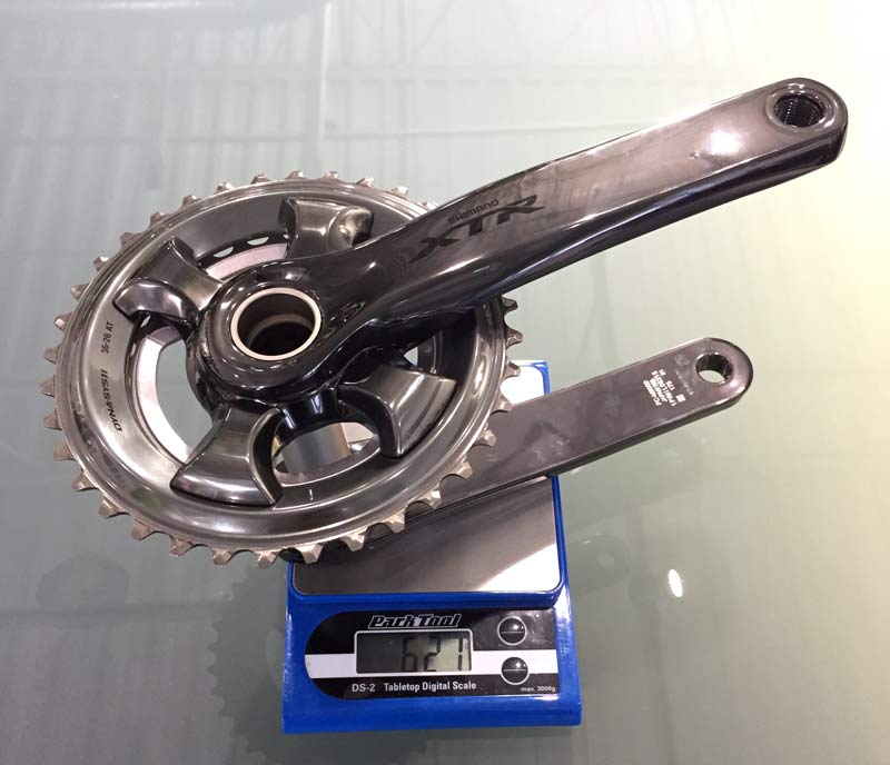 Shimano XTR M9000 group's actual weights & detail photos -