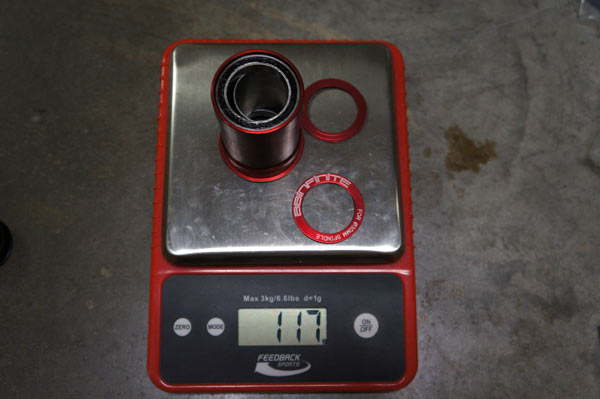 BBinfinite one-piece pressfit bottom bracket review and actual weight