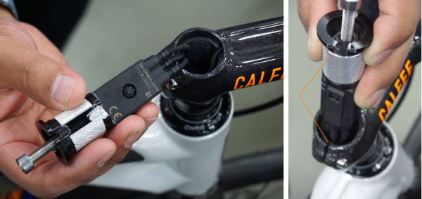 Calfee Cycles SuperClean di2 and EPS electronic wire integration into stem and steerer tube