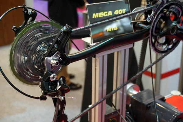 Microshift Mega 40 wide range mountain bike cassette and rear derailleur mountain bike group
