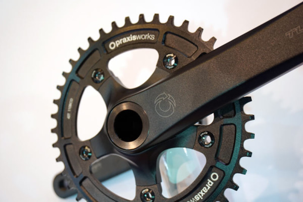 Praxis narrow-wide cyclocross chainrings for 1x drivetrains