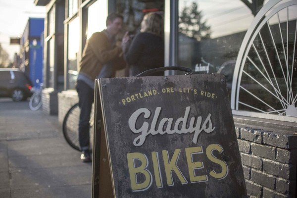 Gladys bikes sign