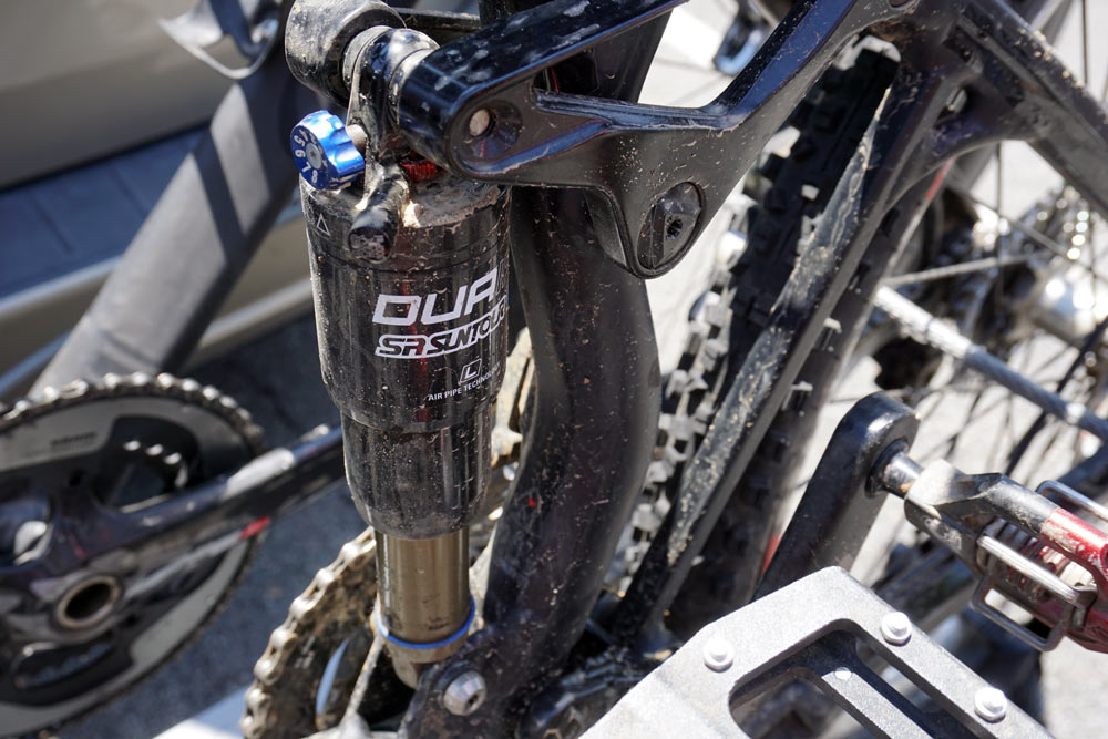 2016 SR Suntour UnAir and DuAir rear mountain bike shocks with new shim stack dampers and ambient negative chamber