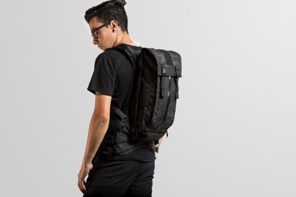 Mission Workshop hauser Hydration Pack, limited edition black camo, full shot