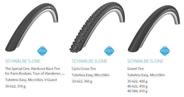 Schwalbe tubeless tires g one