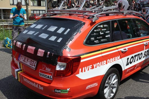 Lotto Soudal pro cycling team support car
