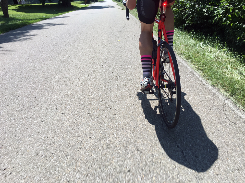 DeFeet SAKO7 Cycling Socks Pink Striped   Size M