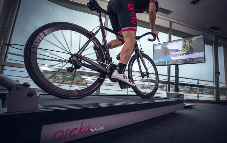 You Re The Motor On New Oreka Treadmill Cycling Trainer Bikerumor