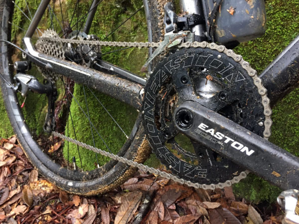 Easton EC90 SL CINCH crankset double chainrings and CINCH power meter spindle