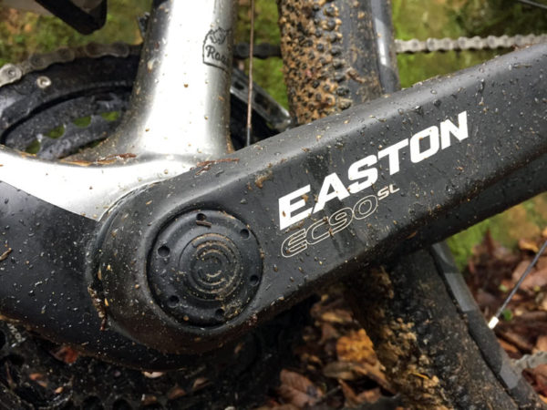 Easton EC90 SL CINCH crankset double chainrings and CINCH power meter spindle