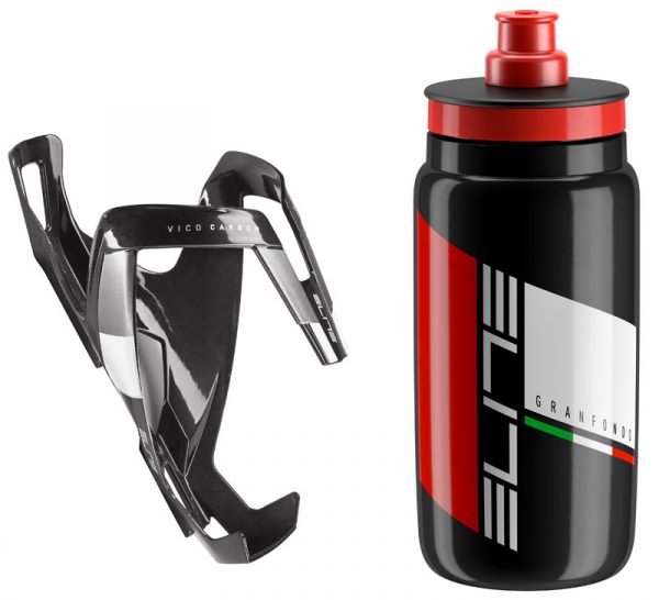 worlds lightest water bottle and carbon bottle cage from Elite