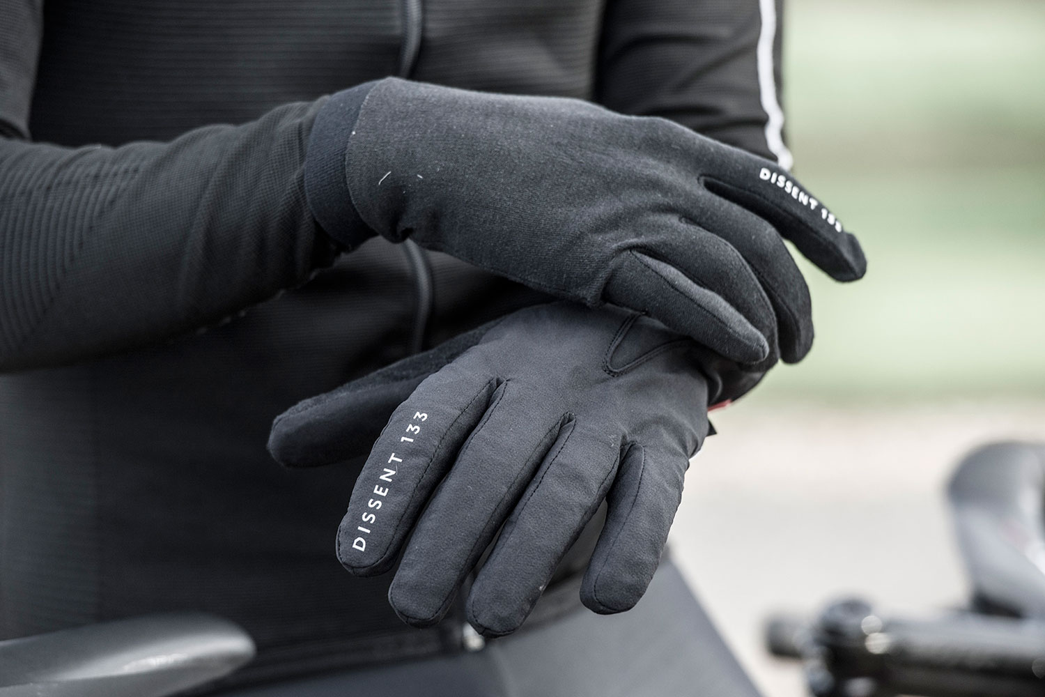 Dissent 133 by TheRiderFirm layered winter biking gloves wet cold cycling glove system layers