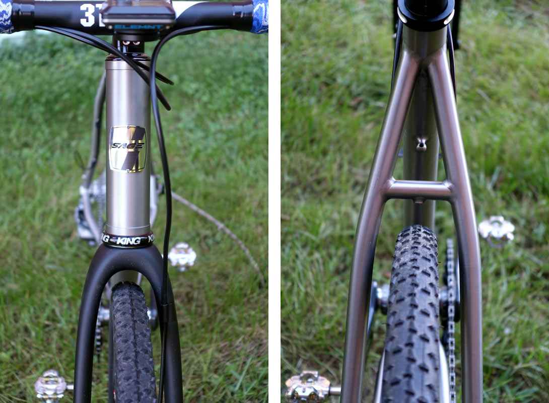 sage titanium PDXCX cyclocross bike claims to have clearance for 700 x 42mm tires