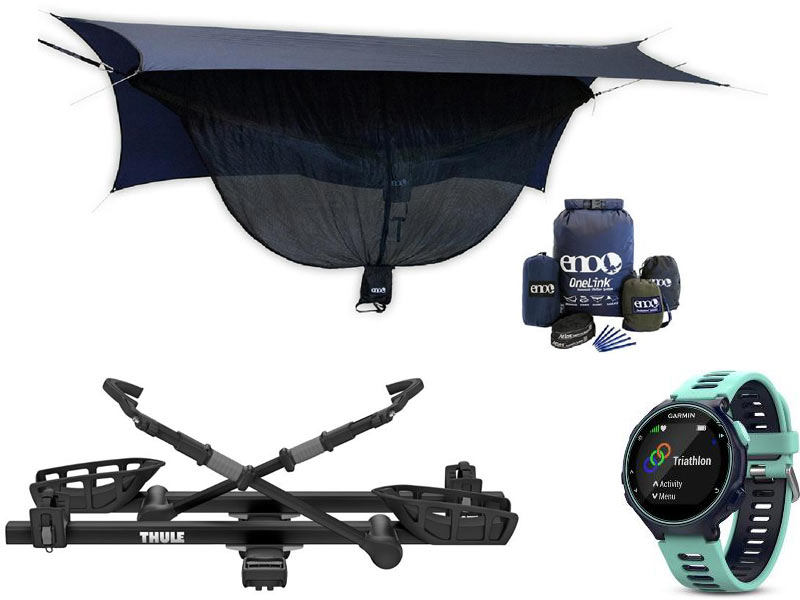get 50 percent off ENO double nest and LED light hammocks at REI during black friday cyber monday sales plus 20 percent off Thule and Yakima roof and hitch mount bike racks on sale