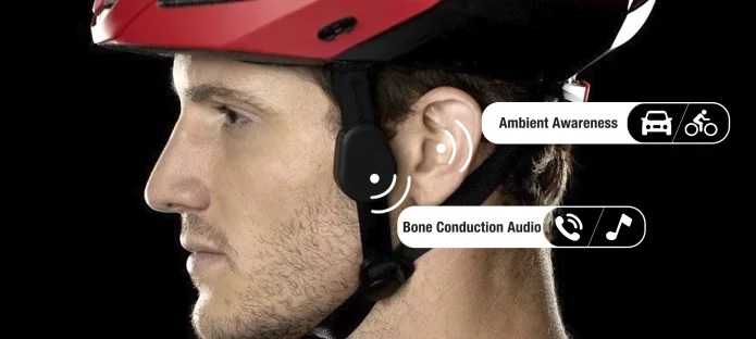 Coros OMNI smart helmet, bone conduction audio graphic