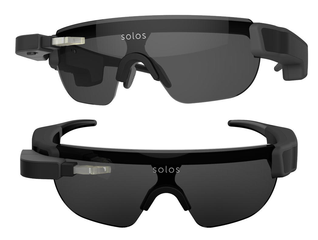 SOLOS heads up display sunglasses for cyclists runners and triathletes adds audio feedback and voice control at CES2018