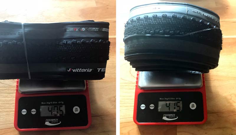 Vittoria Terreno Dry cyclocross tires actual weights