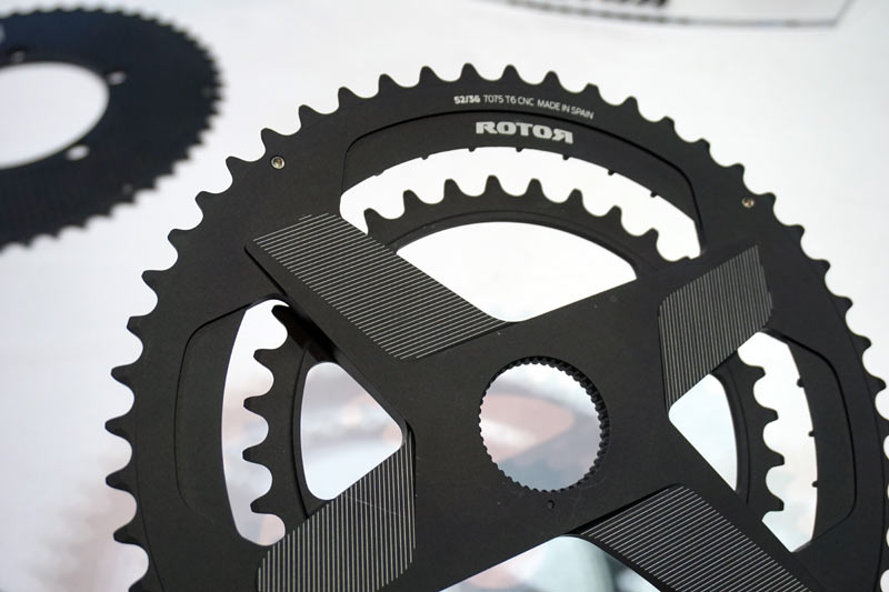 2018 Rotor Aldhu are their lightest road bike cranks with a powermeter