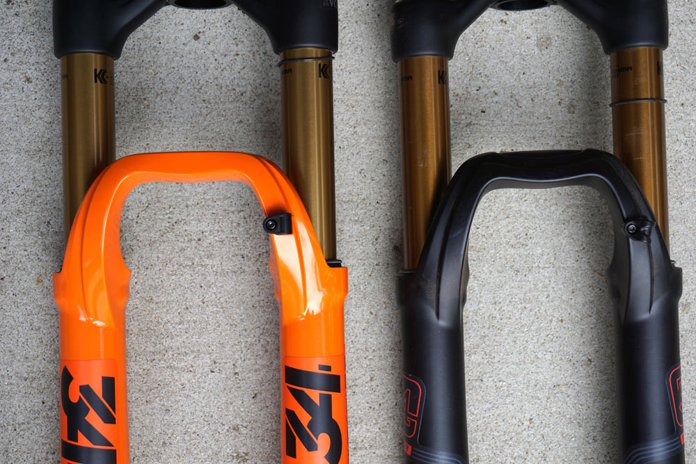comparison between Fox 34 SC and regular Fox 34 mountain bike forks