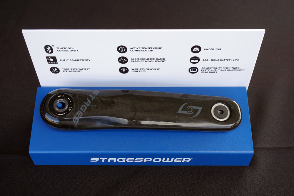 Stages GXP carbon cranks with integrated power meter get subdued graphics