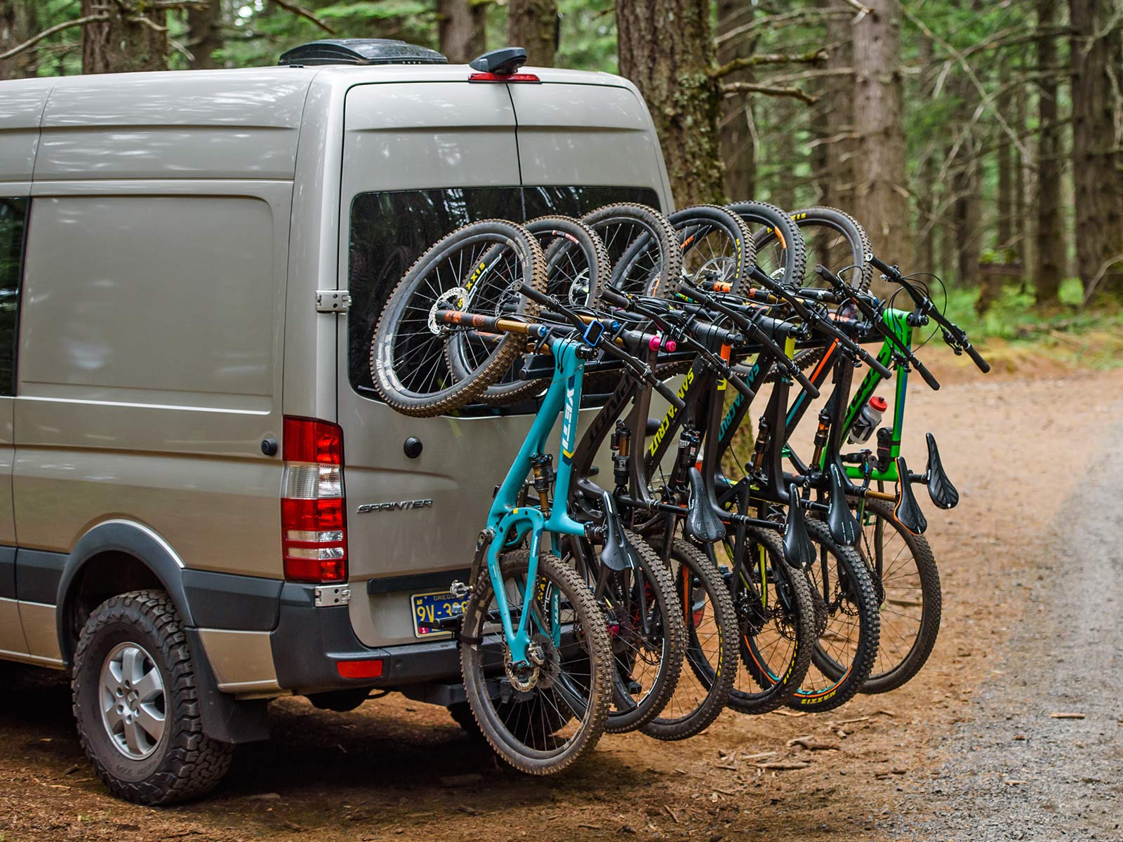 vertical hanging mountain bike rack