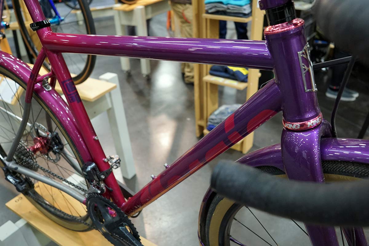 Mosaic Cycles sparkle paint options on custom handmade titanium road gravel and cyclocross bikes