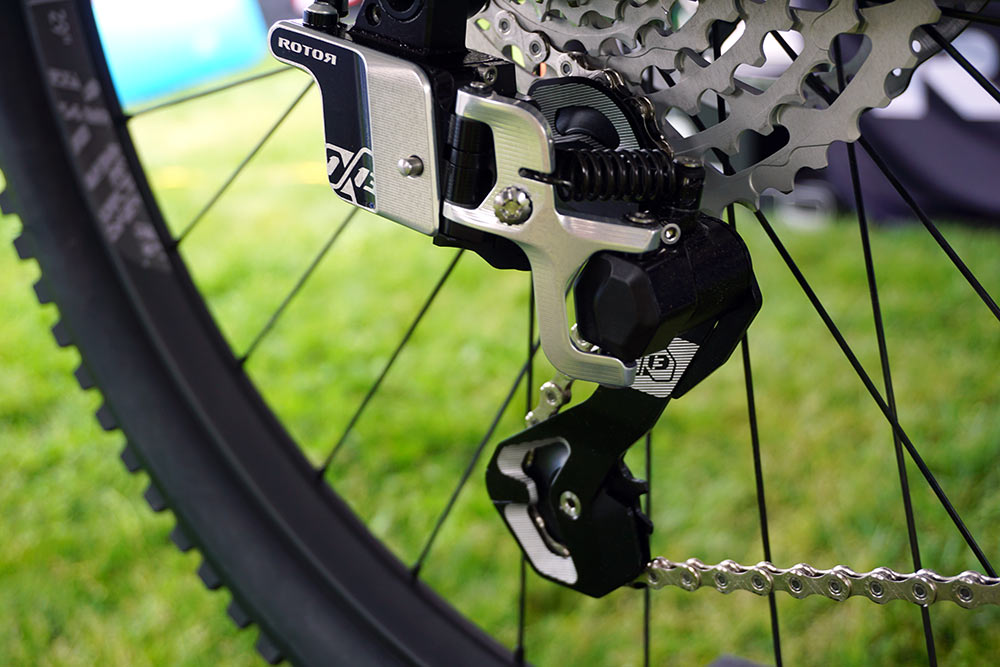 rotor 1x13 hydraulic shifting mountain bike derailleur and wide range 13-speed cassette