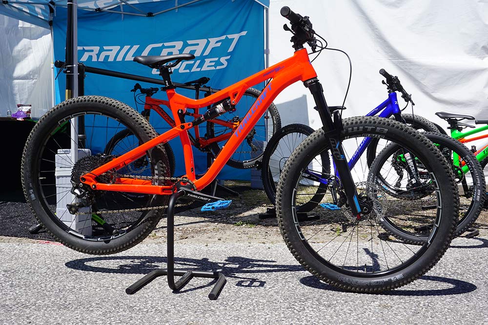 trailcraft cycles maxwell 26 plus kids full suspension mountain bike can be converted to run 275 wheels and tires