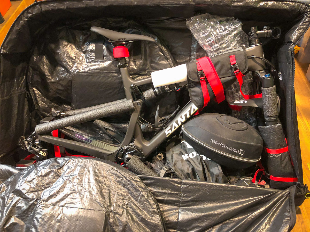 How to pack your bike in a soft bike bag with other gear?