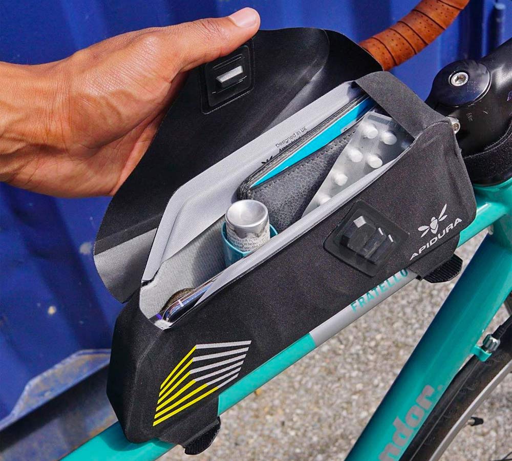 Apidura Racing Top Tube Pack, easy-access lightweight waterproof bikepacking bags