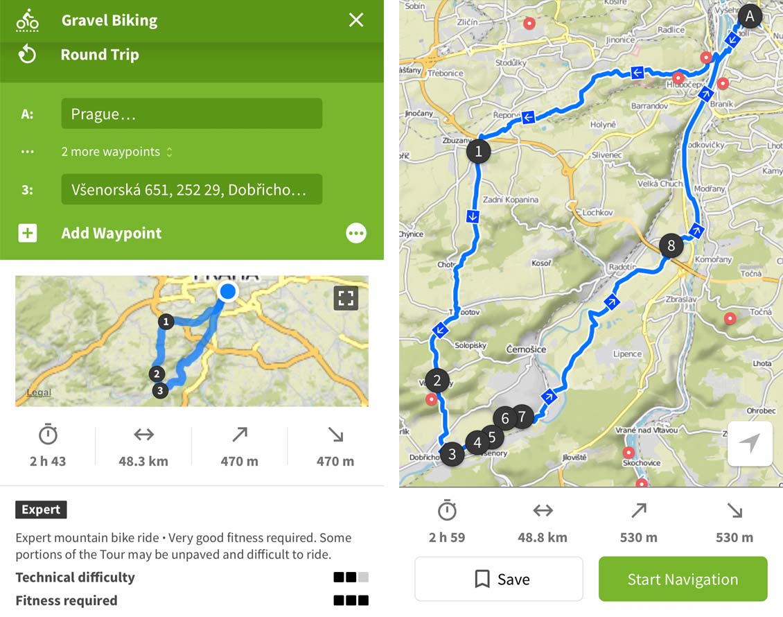 Komoot ride mapping route finding review, gravel bike exploring