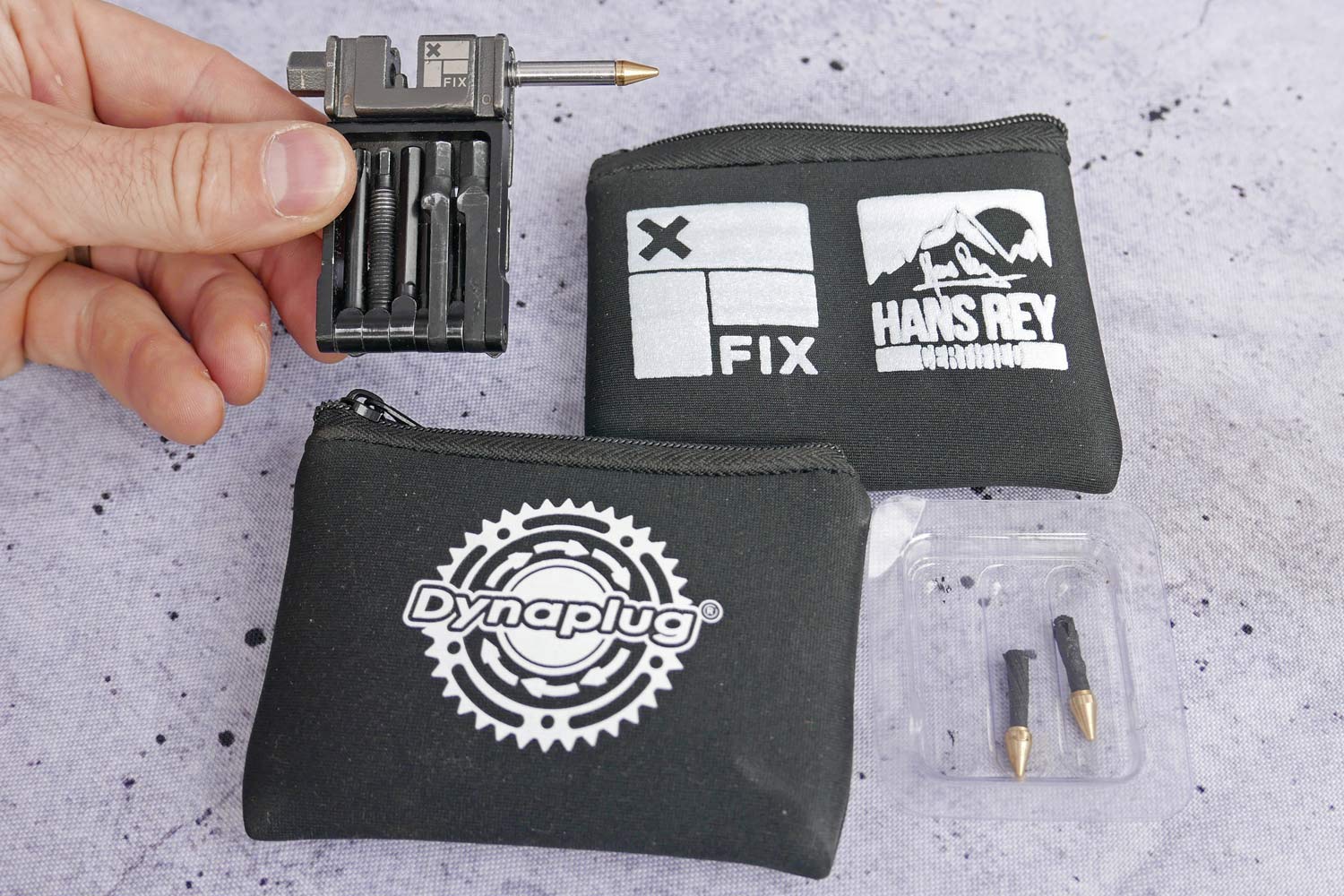 Fix Mfg Wheelie Wrench Pro Hans Rey Dynaplug edition, Fix Manufacturing tools, modular mini multi-tool with chain-breaker & tubeless tire plug