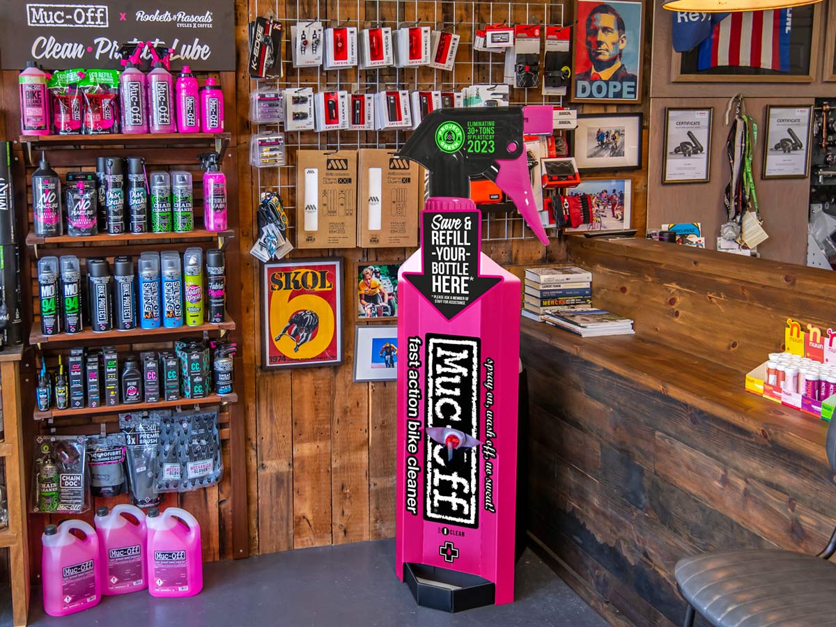 Muc-Off Nano Cleaner in-store refill stations cut packaging waste at your local bike shop