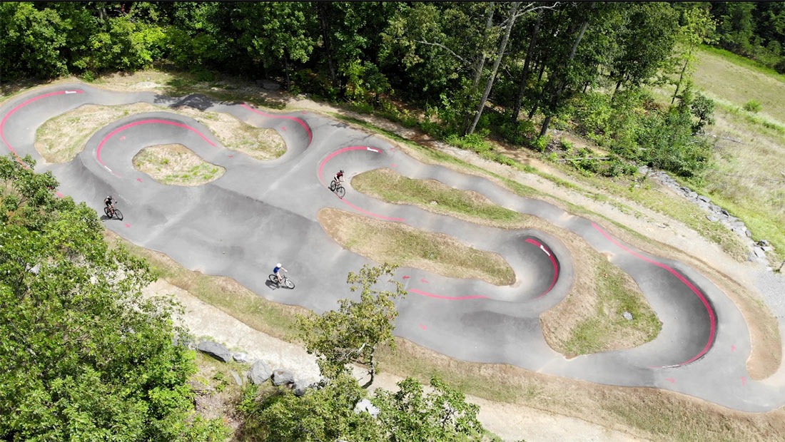 velosolutions pump track at tannery knobs mountain bike park