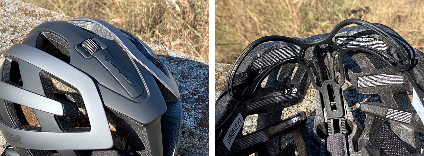 the lazer g1 genesis bicycle helmet is lightweight and fits well