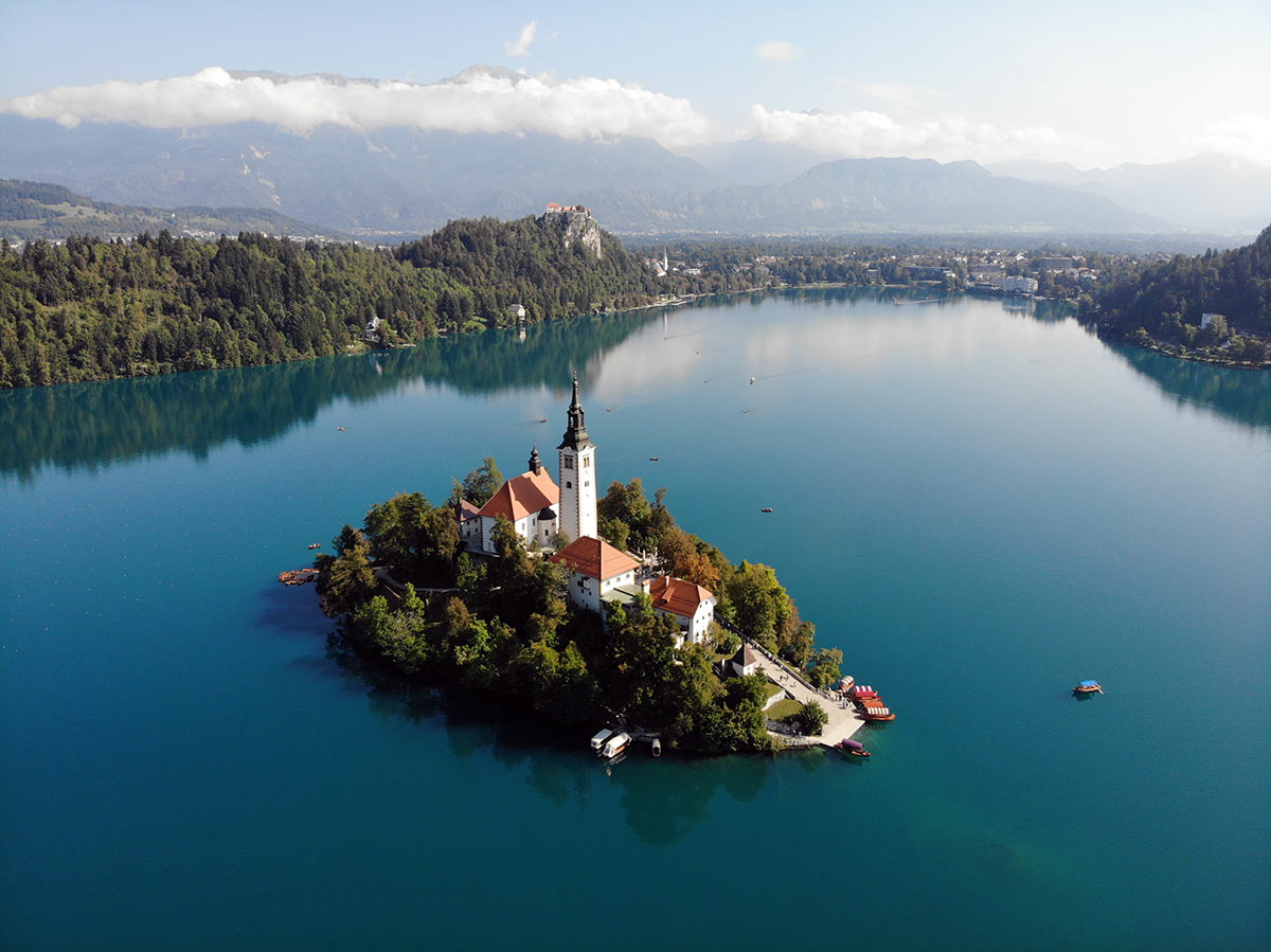 how to visit lake Bled island church in slovenia
