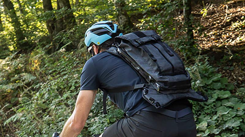 mission workshop Hauser premium hydration backpack for mountain bikers and bikepacking adventures