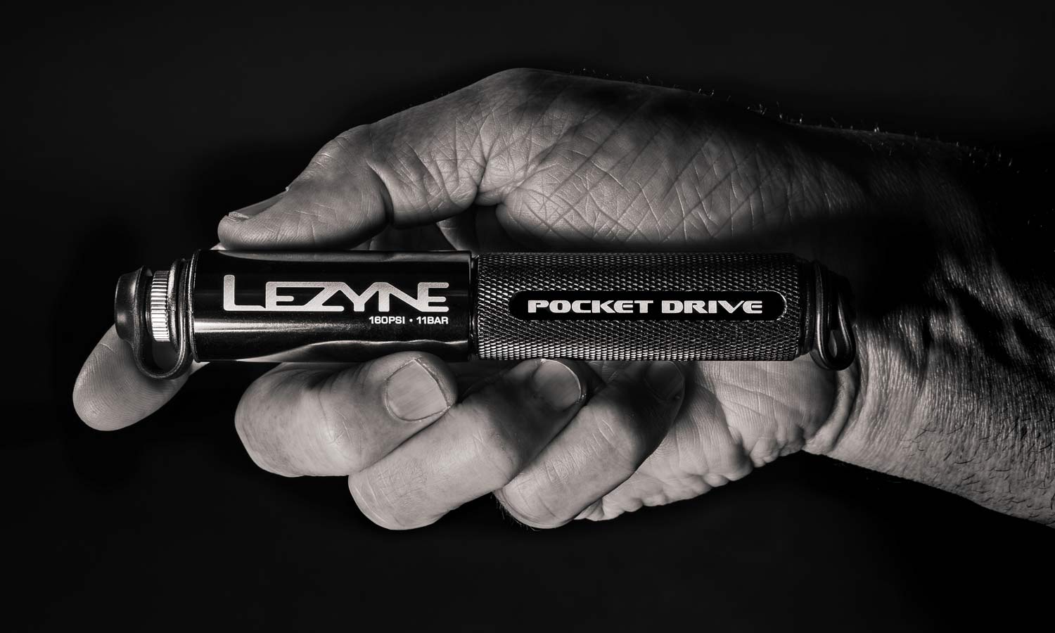 Lezyne Pocket Drive mini-pump, tiny compact all alloy lightweight road bike hand pump