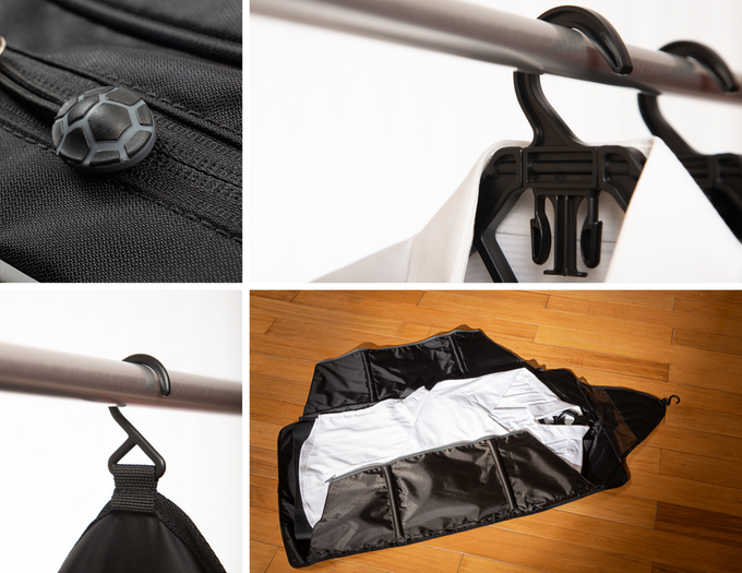 Shellback Backpack for bike commuters is a well organized way to carry clothes to work