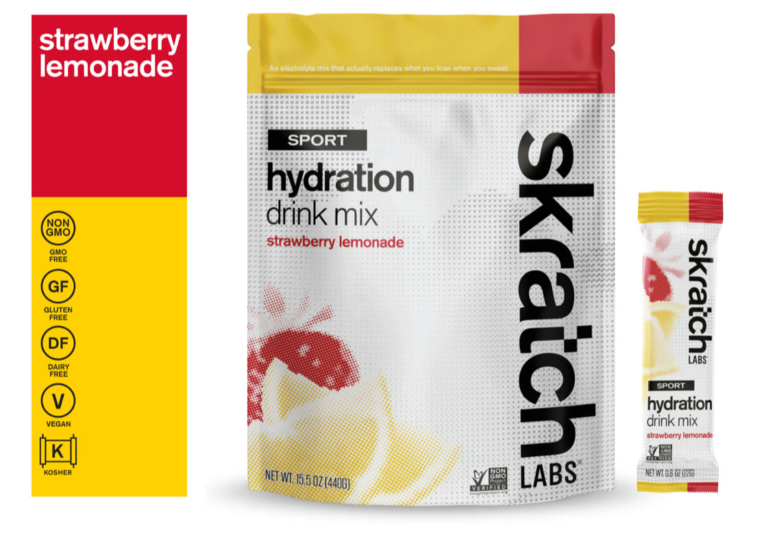 strawberry lemonade skratch labs hydration mix sports drink