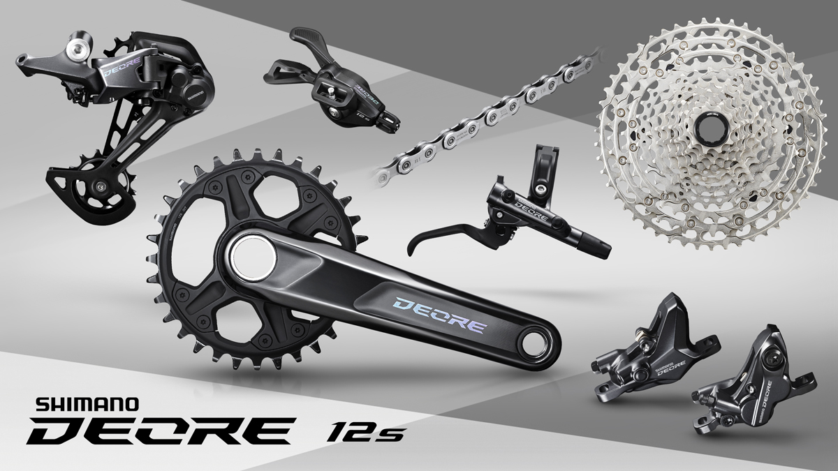 shimano deore 12 speed mountain bike group component family photo