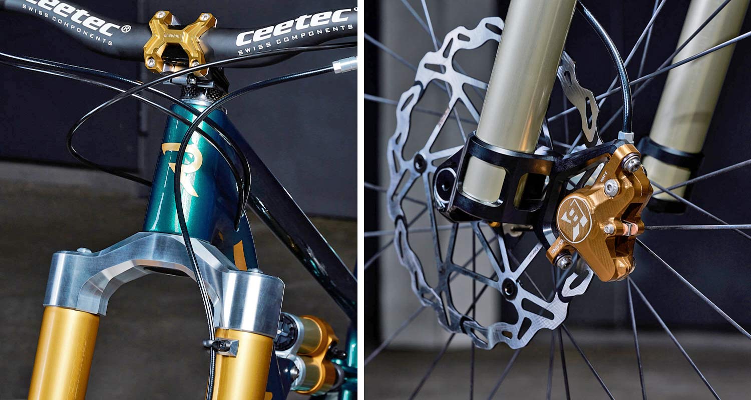 Intend Edge New Age MTB fork, 180mm upside-down air XC-Enduro mountain bike fork, Revel Rascal by Flowrider Racing