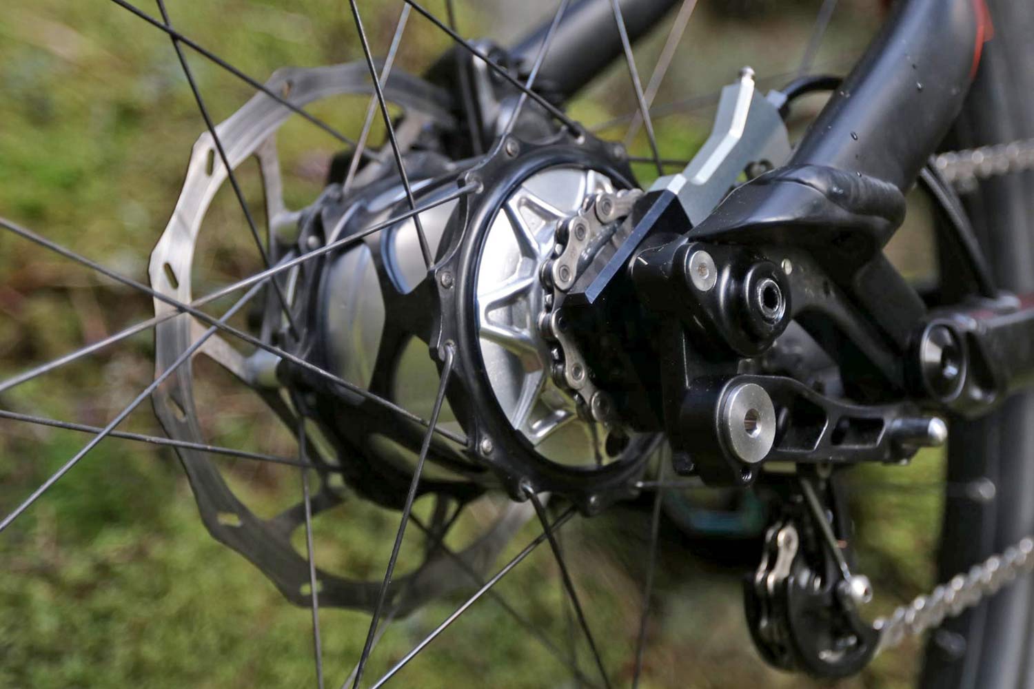 Kindernay XIV MTB internal gear hub, 14 speed thru-axle mountain bike internally geared hub