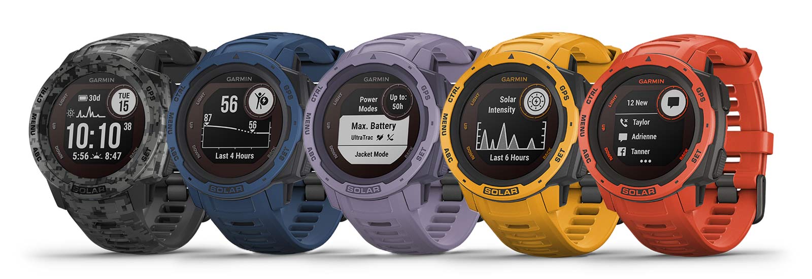 Garmin Solar-powered activity-tracking smart watches, Fenix 6 Pro Solar, Tactix Delta Solar, Instinct Solar