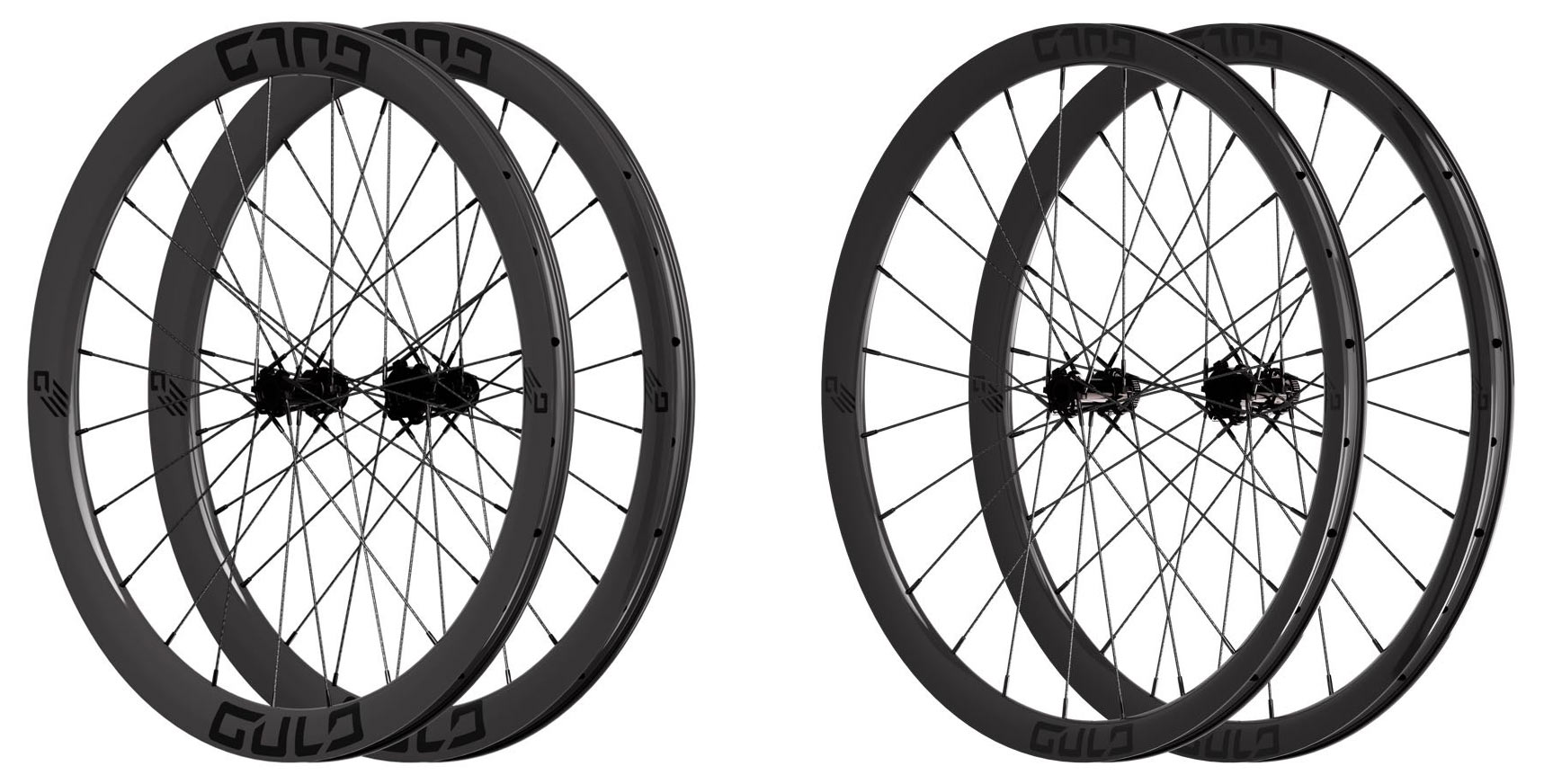 gulo road bike wheels with braided carbon fiber spokes