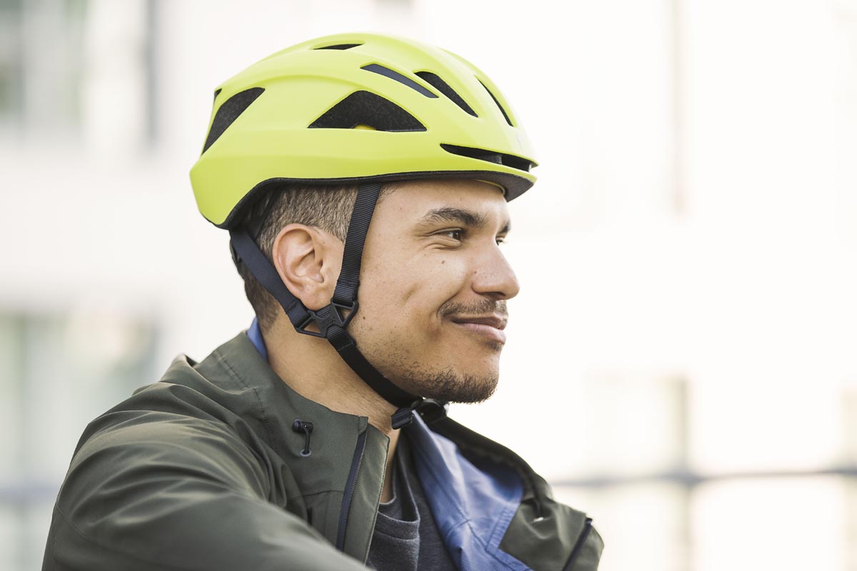 Specialized Align II bike helmet on male rider
