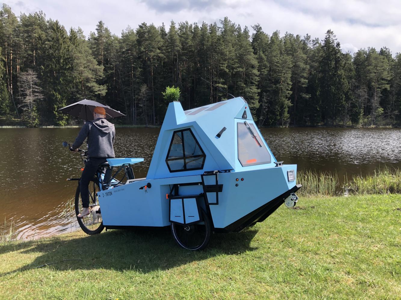 #Vanlife / Boatlife / Bikelife? Zeltini Z-Triton Amphibious E-Tricycle Camper is out of this world