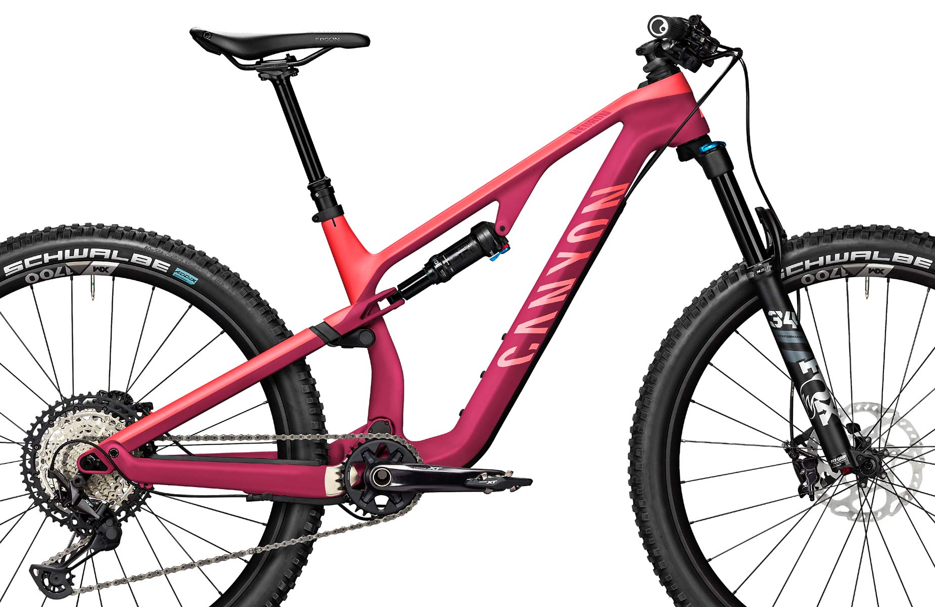 2021 Canyon Neuron mountain bike, 29er 27.5" 130mm all-mountain trail bike in alloy or carbon, WMN frame detail